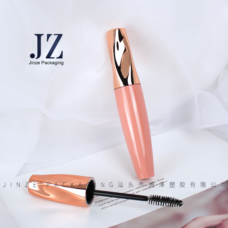 jinze round shape special lid eyeliner container mascara tube with wand and brush 10ml/18ml 