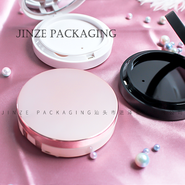 makeup white plastic cosmetic compact powder case air bb cushion packaging