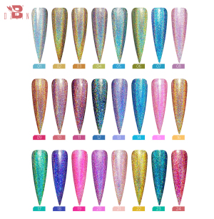 24 colors New style holographic uv gel nail polish long lasting effect nail gel no smell 