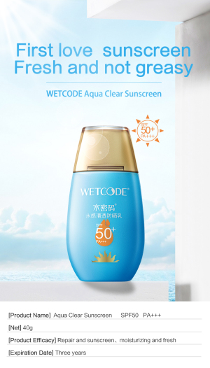 Wetcode Aqua Clear Sunscreen for Face and Body SPF 50 PA+++