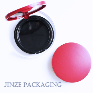 Cosmetic packaging custom plastic round empty makeup compact powder case