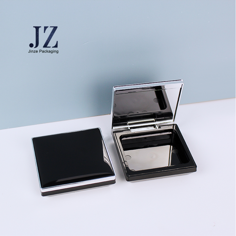jinze square magnetic type compact powder case empty highlighter palette 