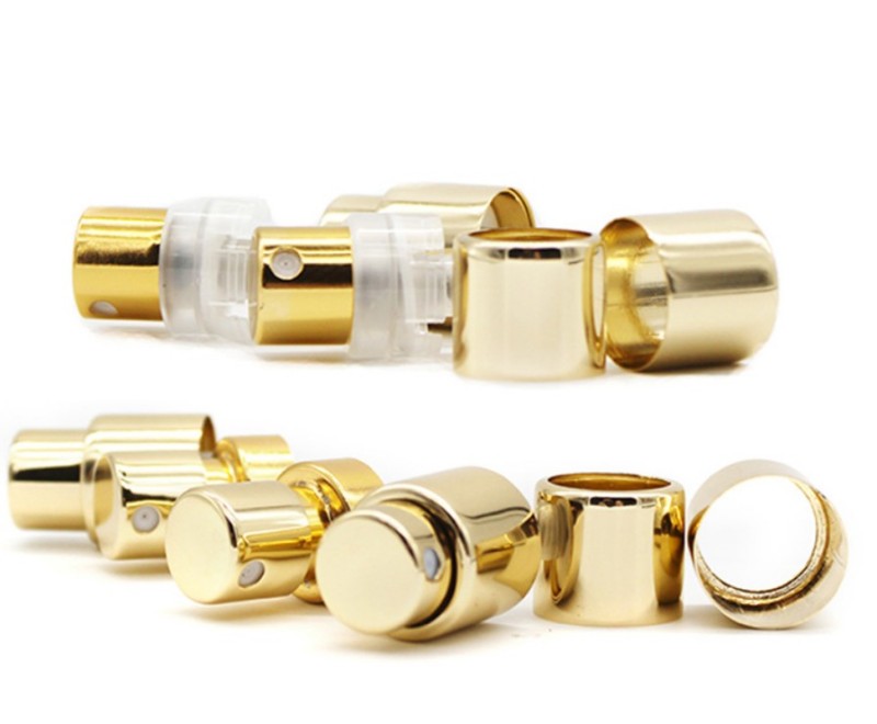 Customized gold aluminum collar for crimp pump and perfume bottle cap 
