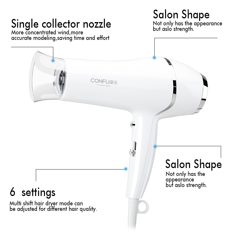 High Speed DC Motor Hair Dryer With Cool Shot Function 