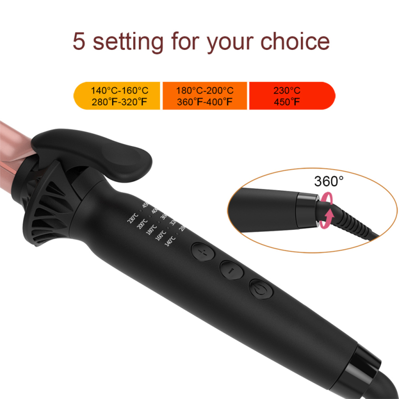 Ceramic hair curler and straightener wet and dry home and travel and professional hair curler