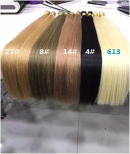 Double drawn Stick I tip hair Indian Remy russian hair extensions 