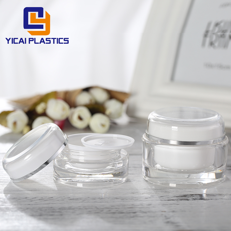 Custom empty plastic acrylic makeup powder jars organizer for makeup 
