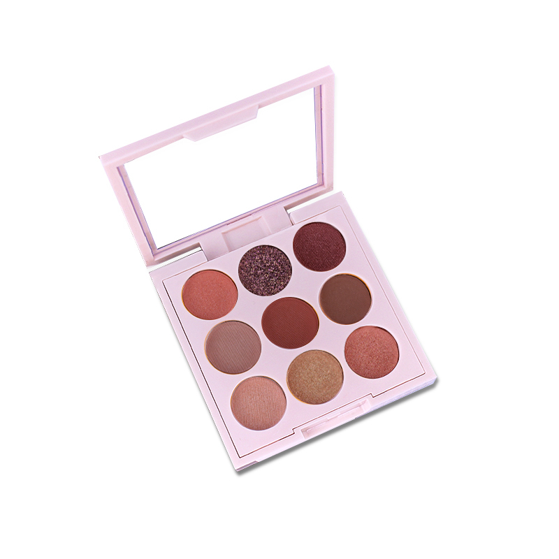 pink square 9 color emtpy eyeshadow case eyeshadow palette packaging eyeshadow palette 