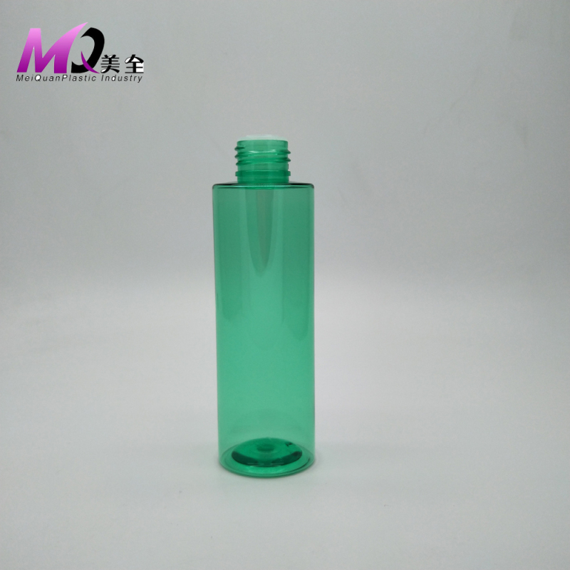 Natural green PET bottle 150ml toner bottle with double wall lid 