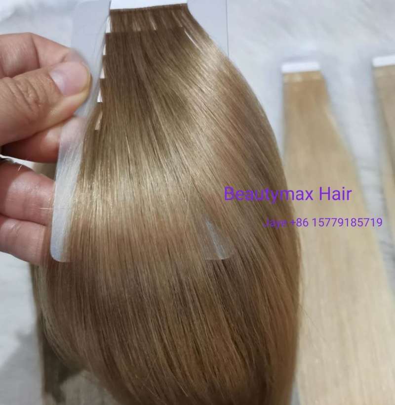 20 inches blond color tape human hair extensions in stock 