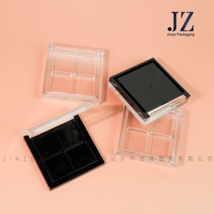 square clear window cosmetic 4 colors empty eyeshadow packaging case