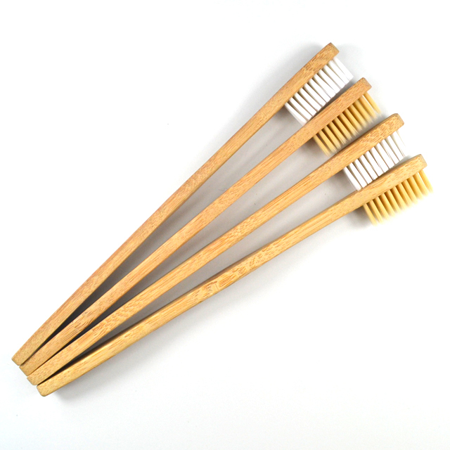 flat handle bamboo toothbrush