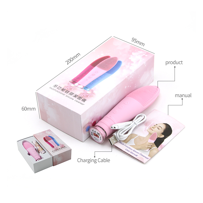 Fda Approved Face Whitening Silicone Face Cleanser Vibrator Electric Face Cleanser Massager