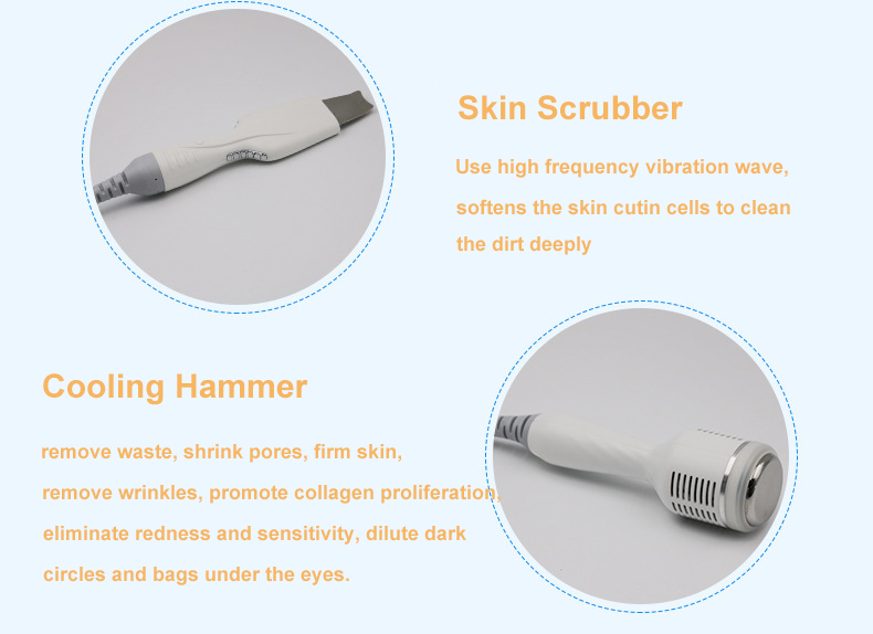 Portable salon use 6 in 1 hydro aqua peeling rf facial machine for skin cleansing and lifting