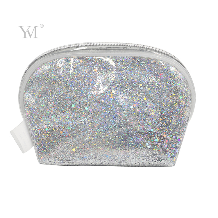 New arrivals clear eva makeup bag custom brand cosmetic pouch with glitter