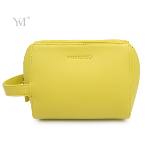 Multifunction candy color make up bag fashion simple design custom cosmetic bag odm with wrist 