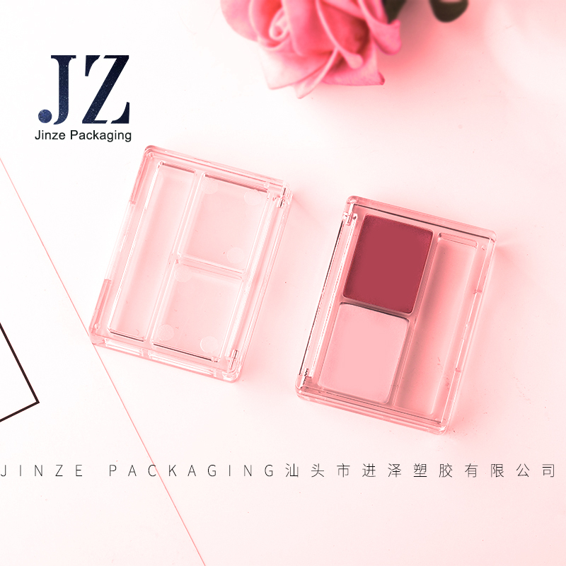 jinze transparent eyeshadow palette packaging blusher case eyebrow powder container 