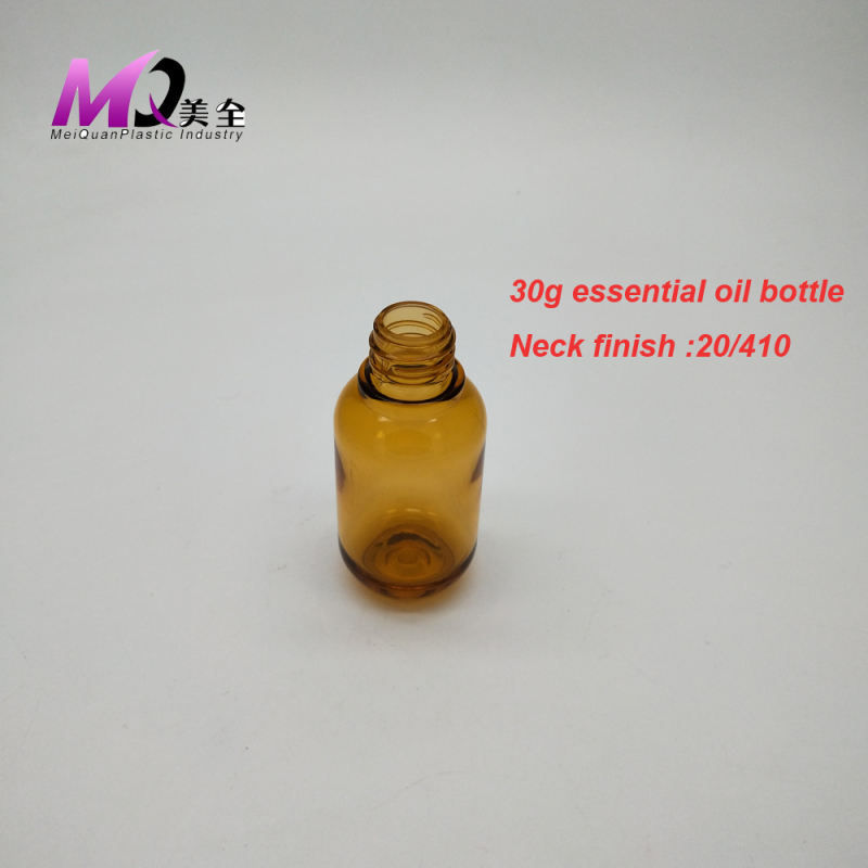 30ml  boston round  thick wall PET bottle essential oil bottle 