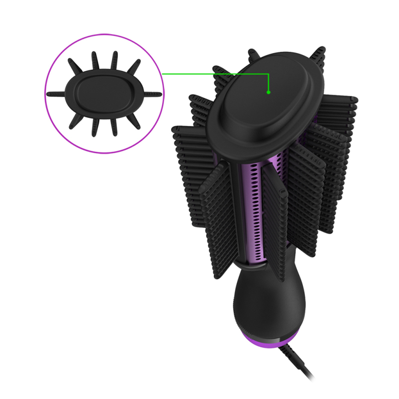 Multi-functional cold and hot air comb barb teeth protection hair bouffant styling brush