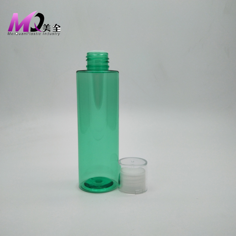 Natural green PET bottle 150ml toner bottle with double wall lid 