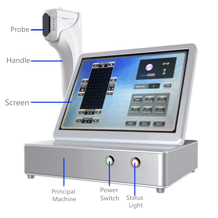 Portable 11 lines 3d hifu high intensity focus ultrasound body slimming face lift machine with 8 cartridges
