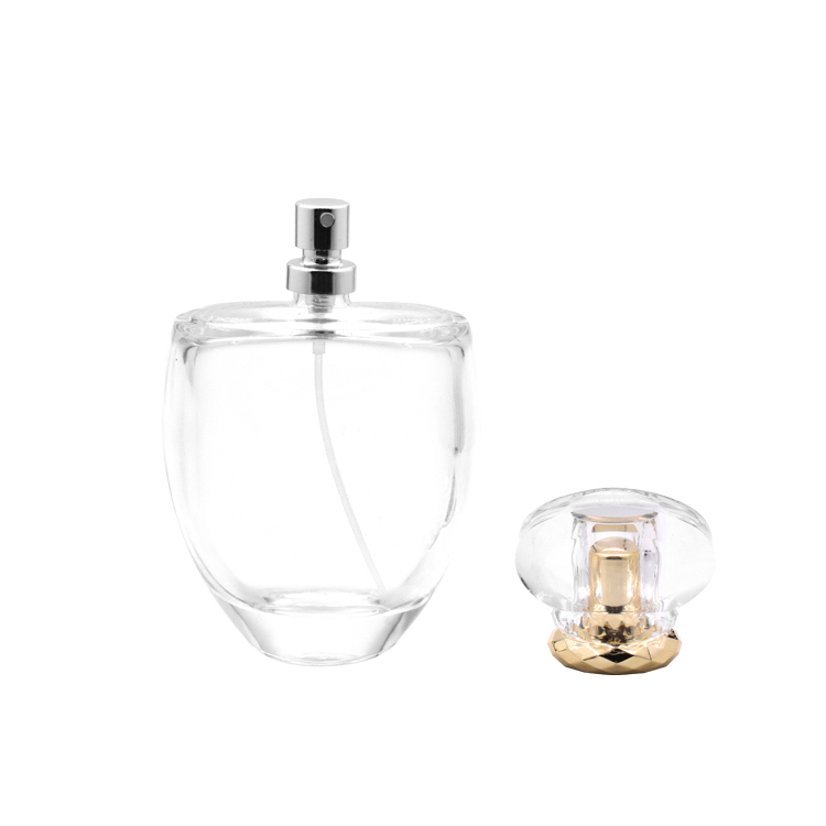 special shape customize 50ml empty perfume glass bottle sprayer perfume oil glass bottle for perfume packaging