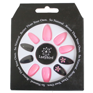Ladybird acrylic nails 24pcs/box almond accessoriesnail art