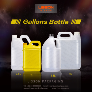 2L 3.8L 5L gallons HDPE plastic square bottle
