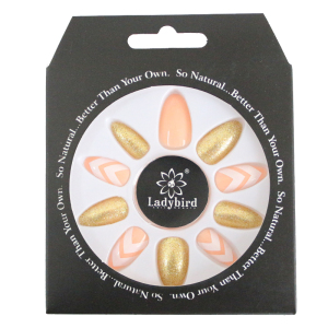 Ladybird acrylic nails 24pcs/box almond fashion nails