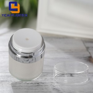 Manufacturing refillable small luxury empty plastic makeup face containers for acrylic powder jar 