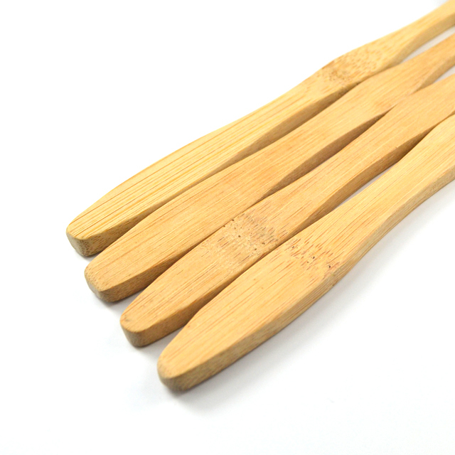 flat handle bamboo toothbrush