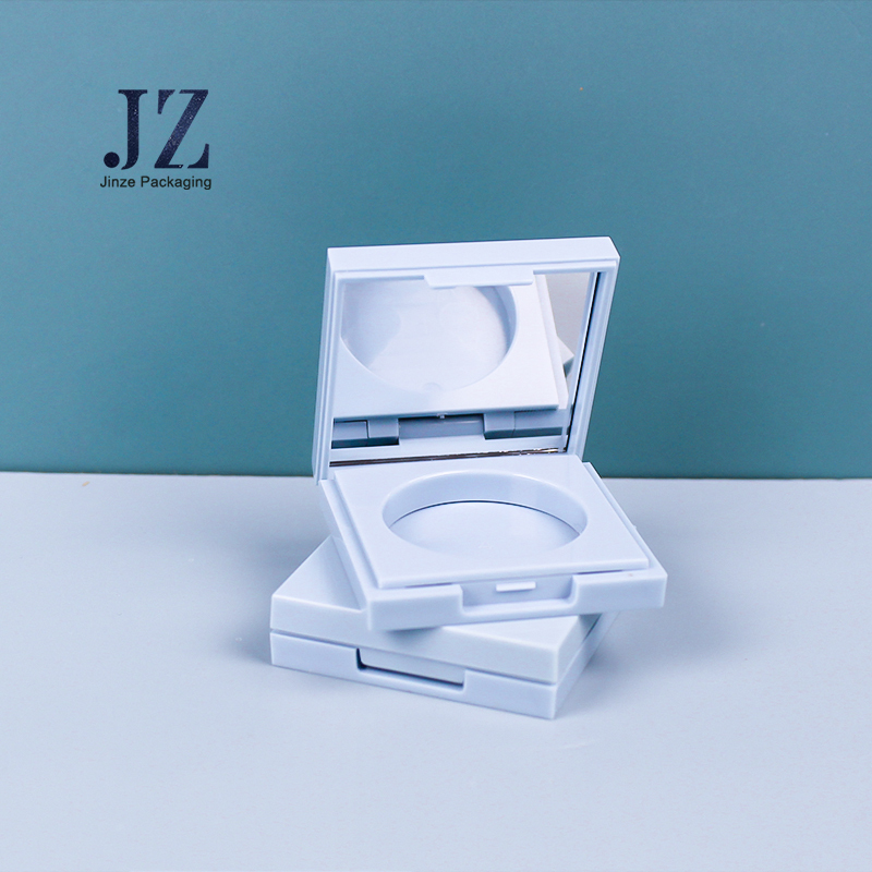 jinze square single eyeshadow case emtpy eyeshadow case packaging with mirror