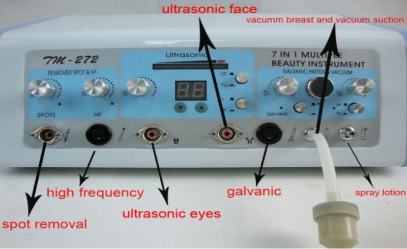 TM-272 multifunctional 8 in 1 galvanic vacuum black head removal facial machine breast care beauty equipment