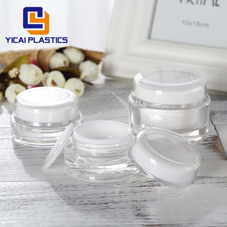 Custom empty plastic acrylic makeup powder jars organizer for makeup 