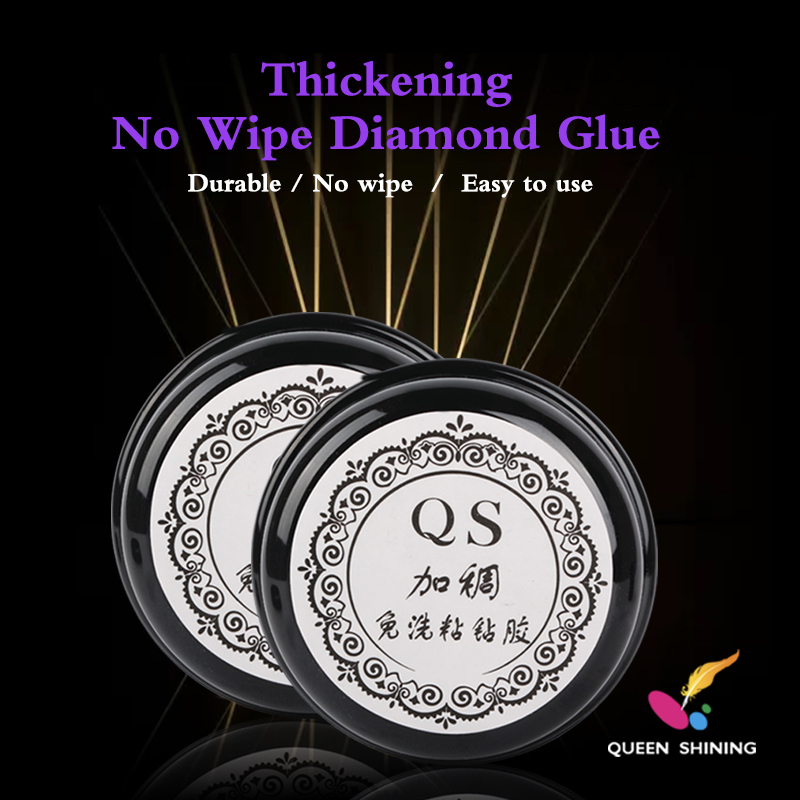 QS Professional durable dense Adhesive art rhinestone decorator diamond glue UV nail gel 
