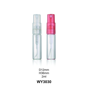 mini clear sprayer sample glass cosmetic custom bottle vials for perfume packaging 2.5ml 1.5ml 2ml 3ml 