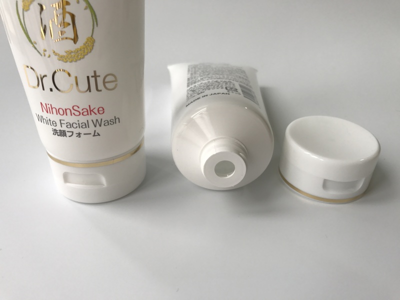 160g white LDPE plastic packaging tube with cap 