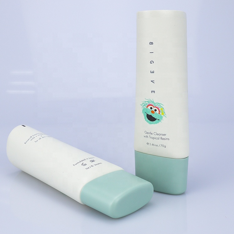 Promotion Personalized Foaming Cleanser Packaging Soft Flat PE Tube 