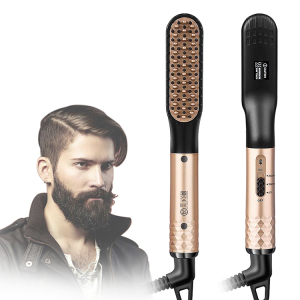 Electric Beard Straightener and Hair Straightener Brush Hot Comb Electric Beard Straightener
