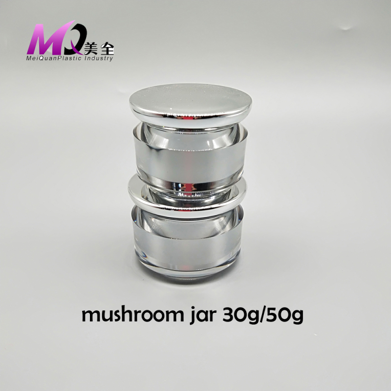 Mushroon shape jar  30g  50g acrylic jar 