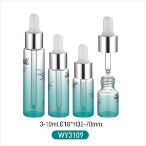 10ml 15ml 20ml 30ml luxury eye serum frost clear amber purple glass dropper bottle with shiny gold aluminum cap 