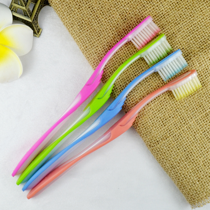 Popular home use cheap OEM PBT bristle adult plastic toothbrush 
