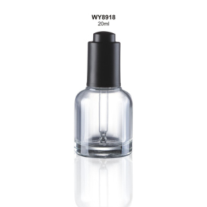 30ml round clear cosmetic glass dropper bottle serum bottles container 