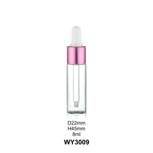 5ml 8ml 10ml 12ml 15 ml matte gold amber clear essential oil tube glass bottle with tin bulb flat bulb tincture dropper bottles 