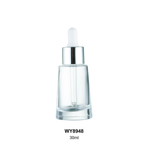 transparent cosmetic bottle wholesale bottle cosmetic 30ml glass dropper bottle 