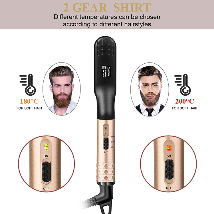 Electric Beard Straightener and Hair Straightener Brush Hot Comb Electric Beard Straightener