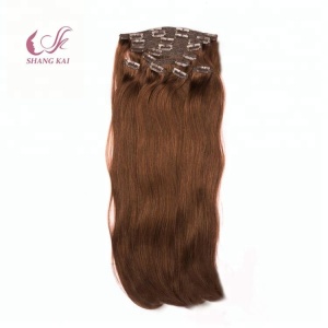 High-End Market Full Head Double Drawn Laced Clip In Hair Extension