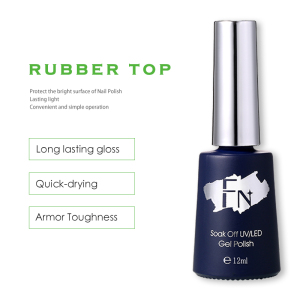 FN Global Fashion Long Lasting 12ml Soak Off Uv Led Rubber Top Coat Gel Nail Polish