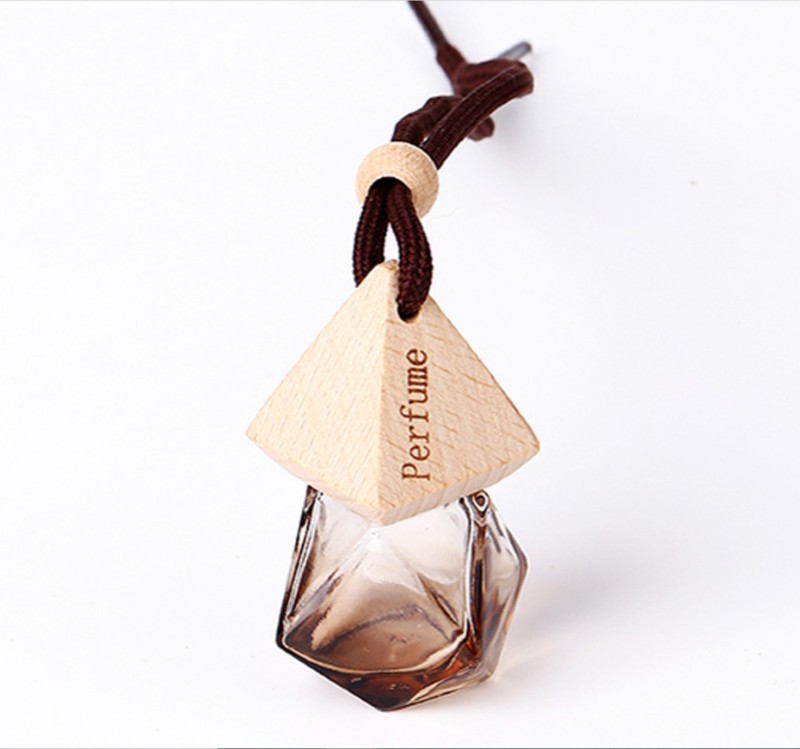Factory Wholesale Empty Car Hanging Perfume Bottle With Wooden Cap