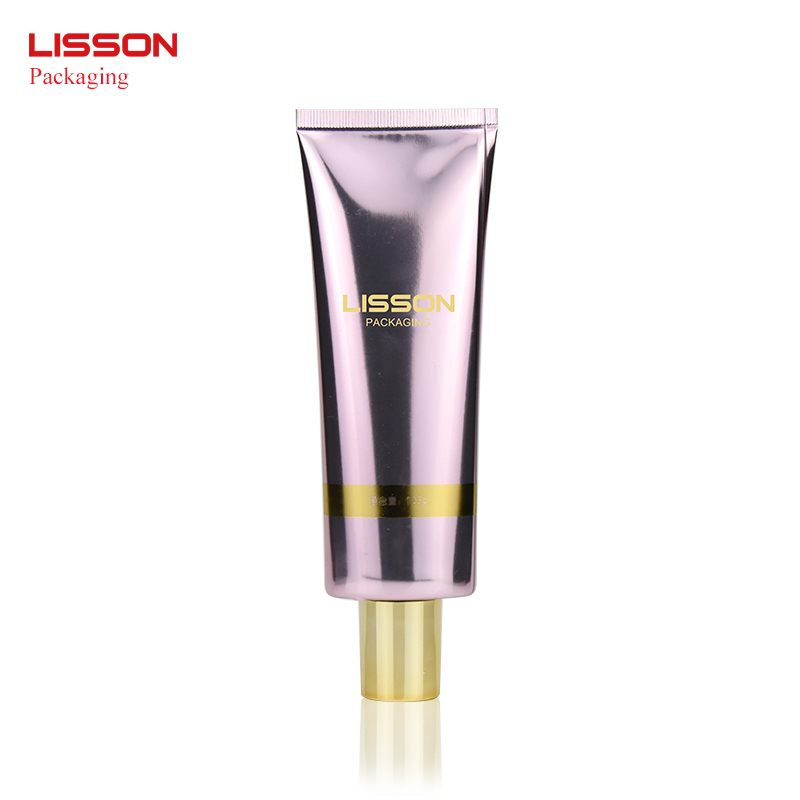 Oval face cleanser tube packaging
